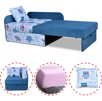 Postel Dětský rozkládací roh Bambino s úložným prostorem, dětská postel + matrace Kubuś