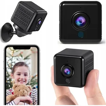 IP kamera Mini špionážní kamera s detekcí pohybu, skrytá kamera Malá WIFI 1080P + Držák