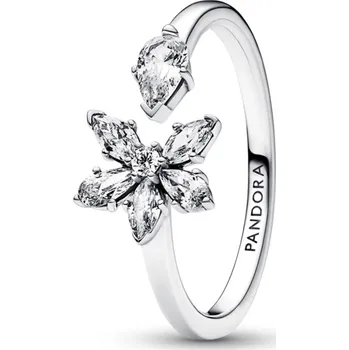 Oblečení a móda PANDORA otevřený prsten Třpytivý herbářový shluk 58