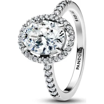 Prsten PANDORA Výrazný prsten Oválná třpytivá aureola 58