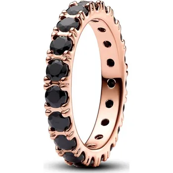 Prsten PANDORA prsten Třpytivá černá nekonečná řada 48