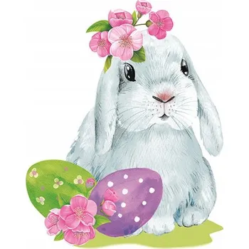 Papírový ubrousek UBROUSKY Velikonoce 33X33 CM 20 KS POL-MAK AKVARELOVÝ ZAJÍČEK