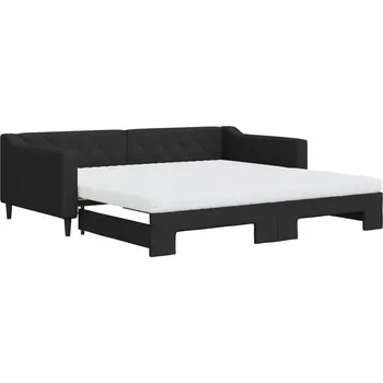 Pohovka Rozkládací pohovka s funkcí postele černá 223 x 110 x 67 cm