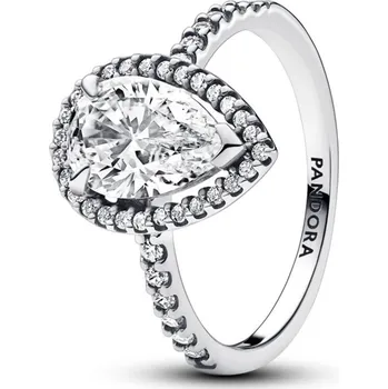 Prsten PANDORA prsten Třpytivá aureola ve tvaru kapky