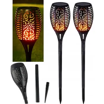 Venkovní osvětlení 2X SOLÁRNÍ LAMPA ZAPICHOVACÍ HOŘÁK 52CM IDEÁLNÍ DO VAŠÍ ZAHRADY HIT LÉTA