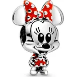 PANDORA Disney přívěsek Myška Minnie s puntíkovanými šaty a mašlí