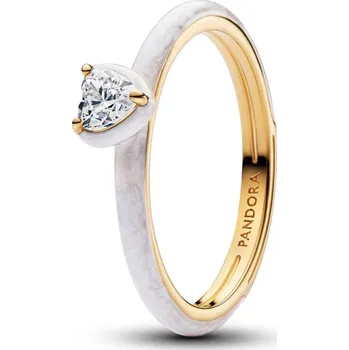 Prsten PANDORA prsten s bílým čakrovým srdcem