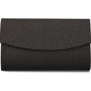 Kabelka Černé třpytivé pevné psaníčko 6514