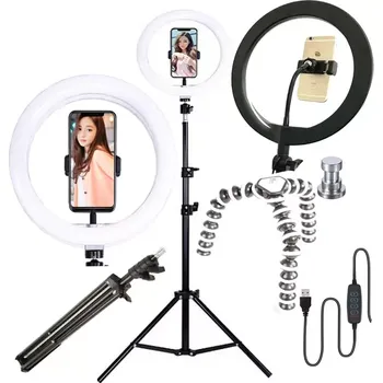 Fotoateliérová technika Prstencová lampa, kruhové světlo ring light 11" 280mm 24W 2x stativ (RG333)