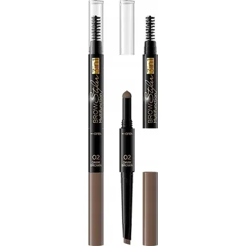 Tužka na obočí EVELINE COSMETICS Brow Styler Multifunkční tužka na obočí 02 Dark Brown (Tmavě Hnědá)