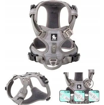 Postroj pro psa POSTROJ PRO PSA NASTAVITELNÝ TRUELOVE FRONT LINE PREMIUM ODOLNÝ ŠEDÝ S