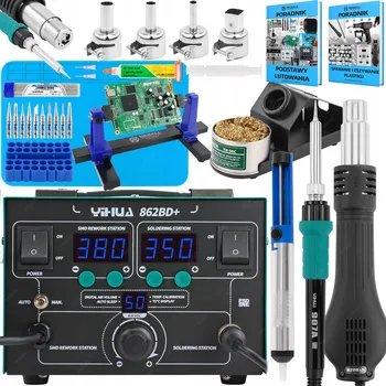 Páječka SADA HORKOVZDUŠNÁ PÁJECÍ STANICE 2v1 YIHUA 862BD+ SVAŘOVNA PLASTŮ XXLv2