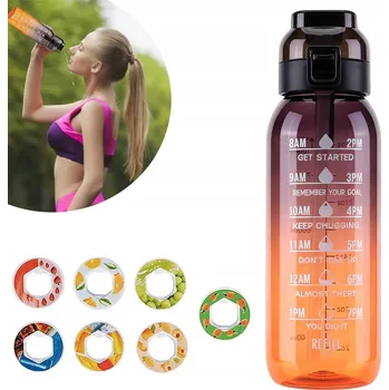 Láhev OCHUCENÁ LÁHEV LAHEV NA PITÍ NA VODU SE 7 PŘÍCHUTĚMI (PODS) SADA 1L bez cukru a kalorií