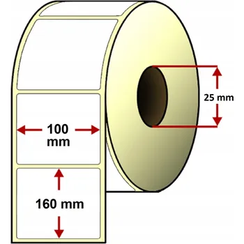 Speciální papír Termální štítky Samolepky 100x160mm 500 ks