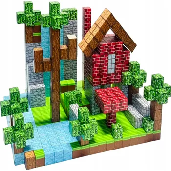 ostatní stavebnice Stavebnice 501 dílků krychle pro děti + 6 figurek pixely sada