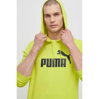 Pánská mikina Mikina Puma pánská, zelená barva, s kapucí, s potiskem, 586687 71X, vel. S
