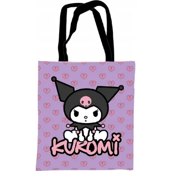 Plátěná taška Hello Kitty Kuromi, nákupní taška 44 cm