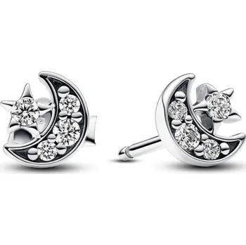 Oblečení a móda PANDORA náušnice Třpytivý měsíc a hvězda