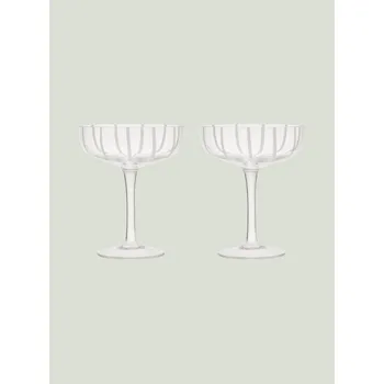 Sklenice Skleničky na šampaňské , skleničky na bílé víno, skleničky na vodu OYOY bezbarvé 230ml 2 ks