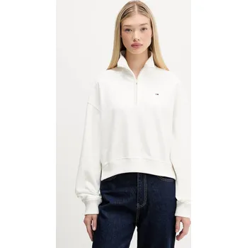 Dámská mikina Bavlněná mikina Tommy Jeans DW0DW21589 béžová 01B, vel. XL