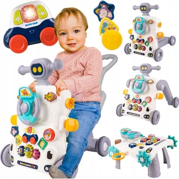 Odrážedlo Vzdělávací interaktivní chodítko 5 v 1, Odrážedlo Odrážedlo pro děti + Volant