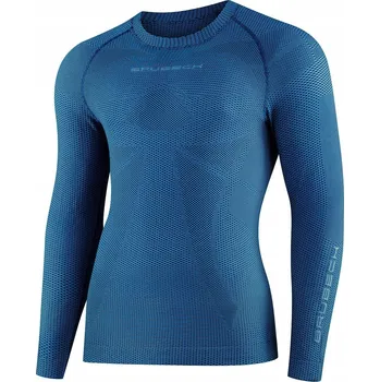 Pánské tričko BRUBECK Pánské běžecké tričko s dlouhým rukávem 3D PRO modré XXL