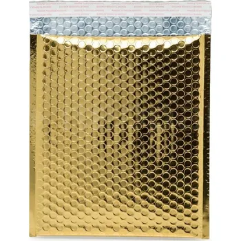 Obálka Metalická ozdobná obálka E15 220x265mm Zlatá