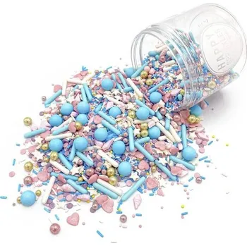 Jedlá dekorace na dort Zdobení cukrová vata 90g - Happy Sprinkles