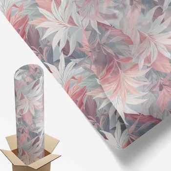 Obraz Fólie na okna a skleněné dveře 50 x 146 cm Květinové listy