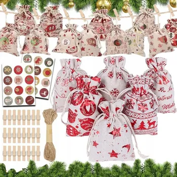 Vánoční dekorace Adventní kalendář DIY