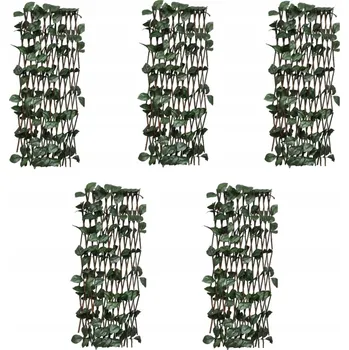 Plot Plotový panel mřížka, vrba s umělými lístky, 5 ks