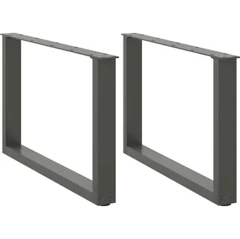 Konferenční stolek vidaXL Nohy konferenčního stolku ve tvaru U 2 ks 60 x (42-43) cm ocelové [4013160] Barva: antracitová