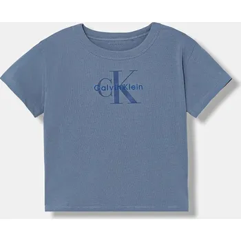 Chlapecké tričko Dětské tričko Calvin Klein Jeans IB0IB02610.128.176.PPY2 modrá 50X, vel. 128