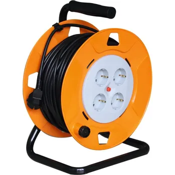 Napájecí kabel Home HJR 4-40 kabelový buben, 40 m, IP20, kovová základna, kabel H05VV-F 3G1,0 mm2