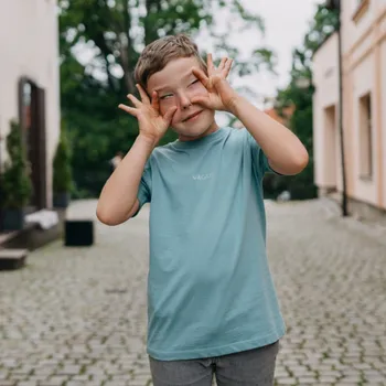 Dětské tričko Vagus Zajda - Zelenomodré Velikost: 134-146 cm