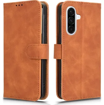 Pouzdro na mobilní telefon Feel knížkové pouzdro na Samsung Galaxy A36 5G - hnědé