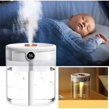 Zvlhčovač vzduchu ULTRAZVUKOVÝ ZVLHČOVAČ VZDUCHU 2L, NOČNÍ LAMPA, DIFUZÉR, TICHÝ PROVOZ