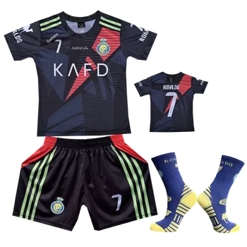Fotbal Numberoplus Premium dětský fotbalový dres + fotbalové ponožky Ronaldo Al Nassr - Cristiano Ronaldo CR7 ( Gathem) Velikost: 12 roky (vel.146)