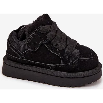 Dívčí tenisky Boto Dětské tenisky s teplým kožíškem Mireen Barva: Černá, Velikost: 22