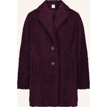 Dámský kabát Betty&Co Dámská Plyšová Bunda, tmavě fialová, 42