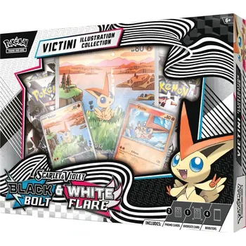 Volný čas Pokemon Black Bolt/White Flare Unova Victini Illustration Poster Collection Box Pokémon Scarlet & Violet UNI