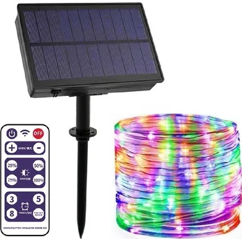 Venkovní osvětlení SOLAR 220/20 Solární osvětlovací hadice RGB, 200LED/20M dálkový ovladač (Solární světelná hadice)