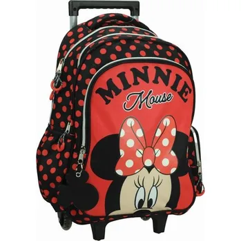 Školní aktovka na kolečkách Disney Minnie Red Dots, taška 46 cm