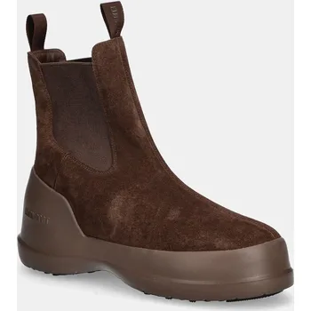Dámská zimní obuv Semišové sněhule Moon Boot MB LUNA CHELSEA SUEDE hnědá barva, 80D2480050 M004 80D2480050.M004 88X, EUR 43