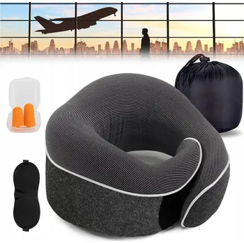 Polštář PŘENOSNÝ POLŠTÁŘ NA KRK, POLŠTÁŘ PODRÓŻNA DO LETADLA , OPĚRA KRKU