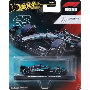auto na autodráhu Hot Wheels Premium Formula1 2025 HRV11, Mercedes AMG Petronas Formula 1 Team (#63)