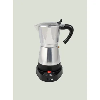 Kávovar Překapávací kávovar Livoo Elektrický kávovar moka, stříbrný LIVO 3523930104862 300 ml