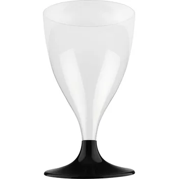 Sklenice Černé plastové skleničky poháry sklenice opakovaně použitelné 10 ks catering