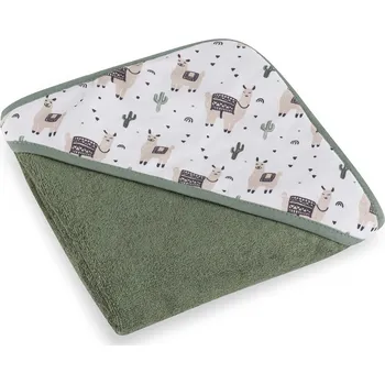 Dětské zboží Petite & Mars Osuška bambusová s kapucí Loulou 100 x 100 cm Petite&Mars Loulou Llama