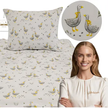 Povlečení Sada povlečení Głęboki Sen 100 x 160 cm bílá